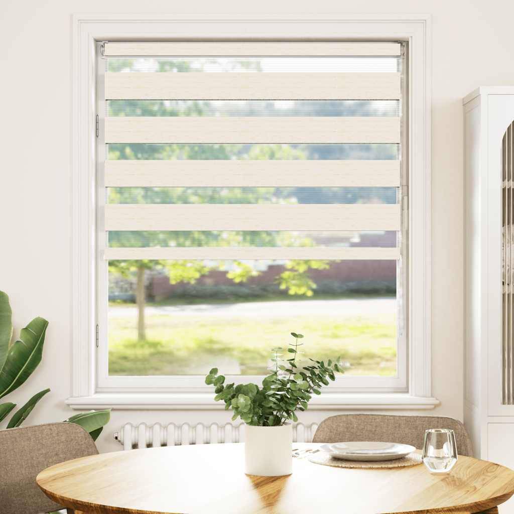 vidaXL Zebrarollo Marmorbeige 95x150 cm Stoffbreite 90,9 cm Polyester