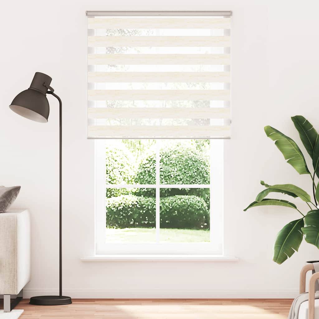 vidaXL Zebrarollo Marmorbeige 125x230cm Stoffbreite 120,9 cm Polyester