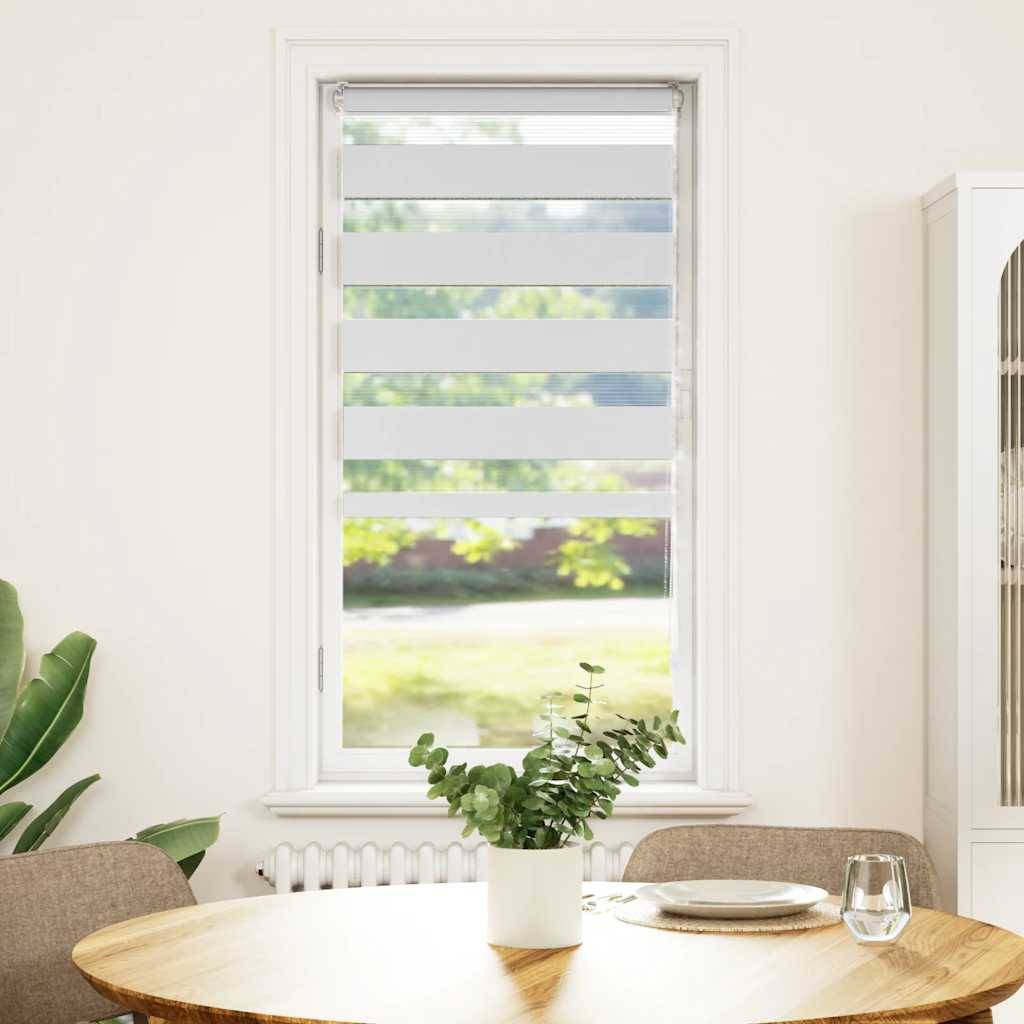 vidaXL Zebrarollo Weiß 55x150 cm Stoffbreite 50,9 cm Polyester