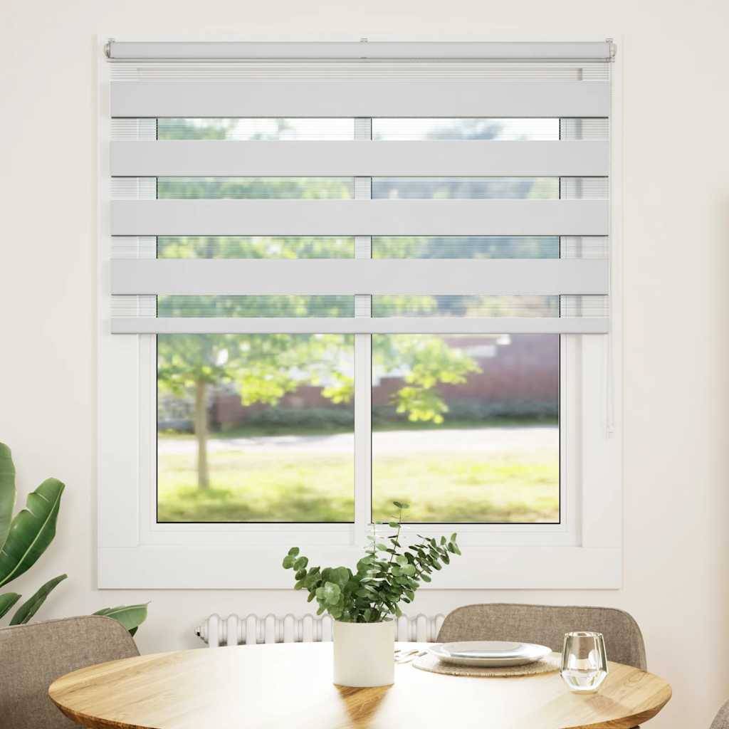 vidaXL Zebrarollo Weiß 130x100 cm Stoffbreite 125,9 cm Polyester