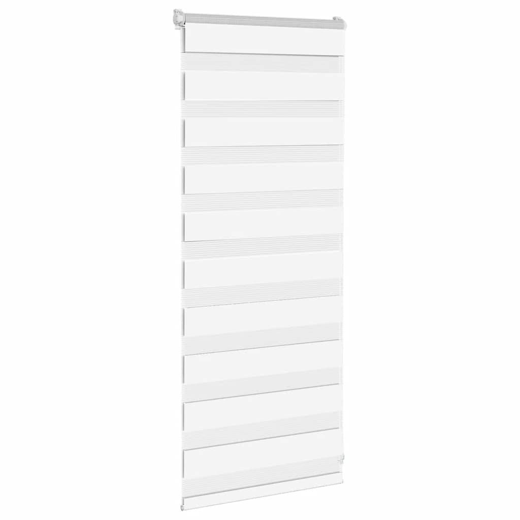 vidaXL Zebrarollo Weiß 55x100 cm Stoffbreite 50,9 cm Polyester