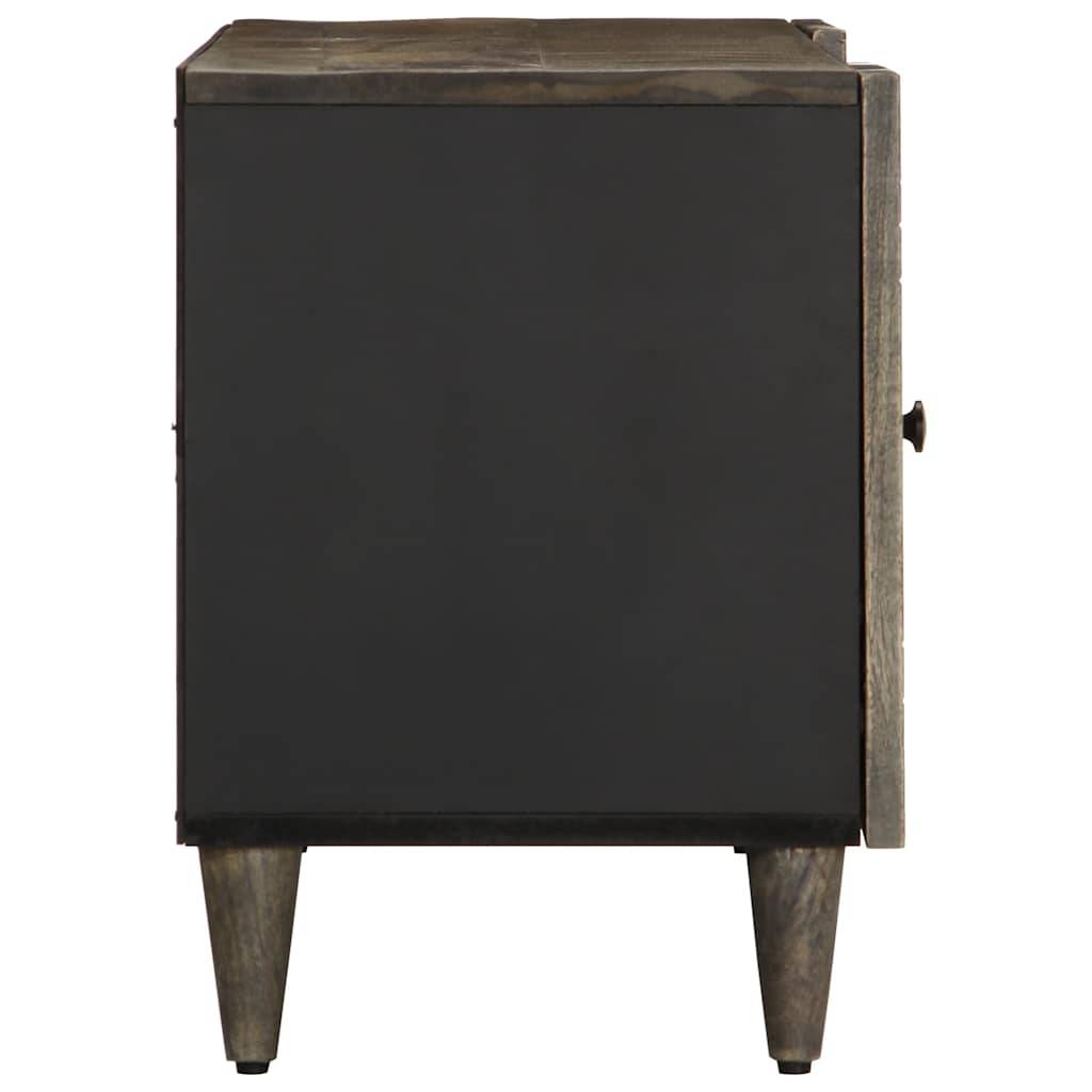 vidaXL TV-Schrank Hellgrau 105x33,5x46 cm Massivholz Mango