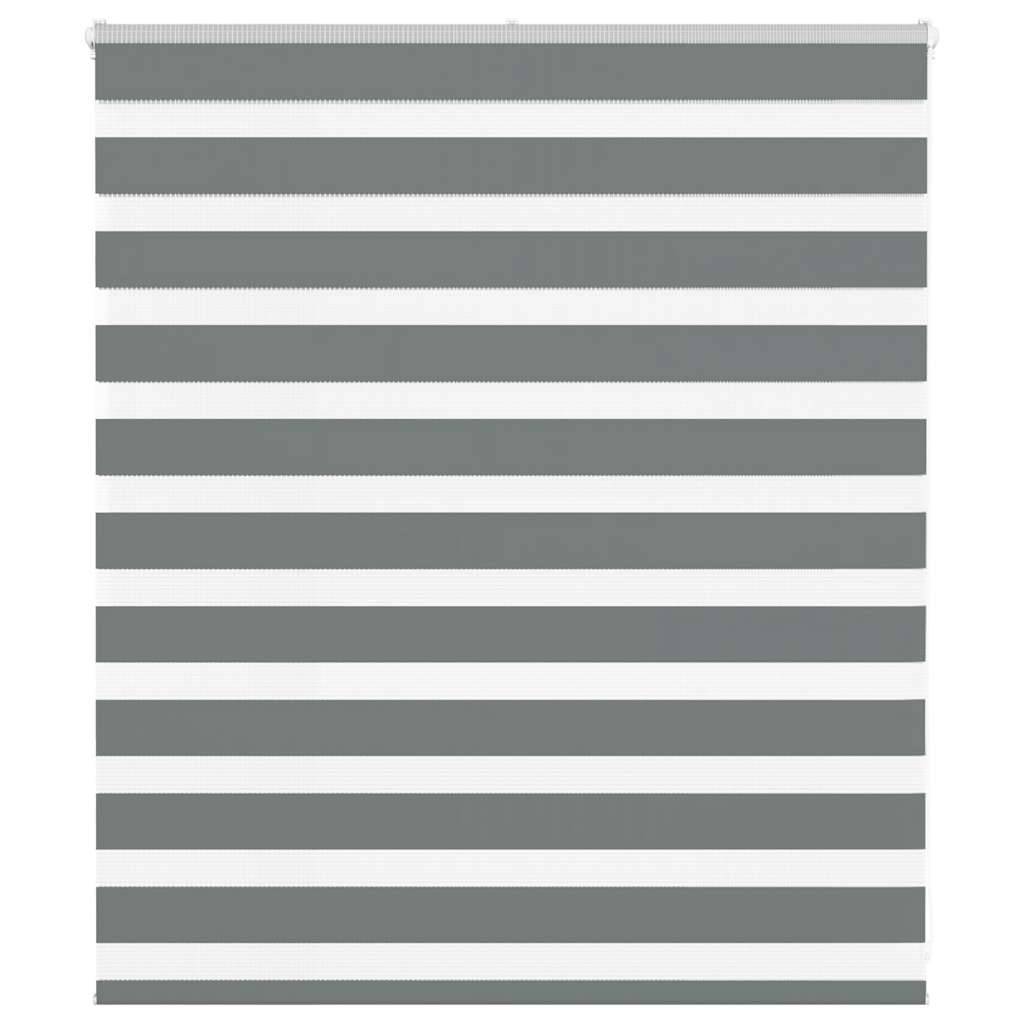 vidaXL Zebrarollo Dunkelgrau 125x100 cm Stoffbreite 120,9 cm Polyester