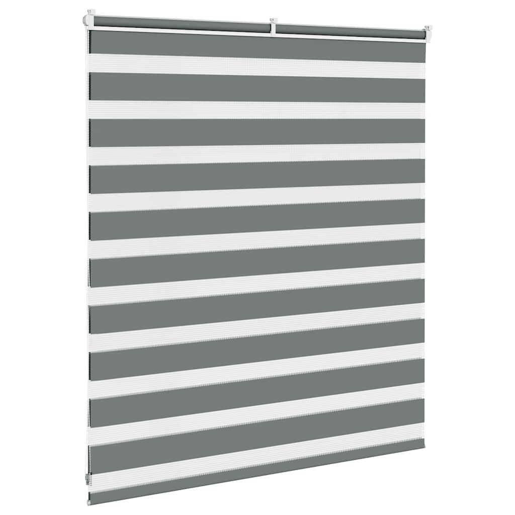 vidaXL Zebrarollo Dunkelgrau 125x100 cm Stoffbreite 120,9 cm Polyester