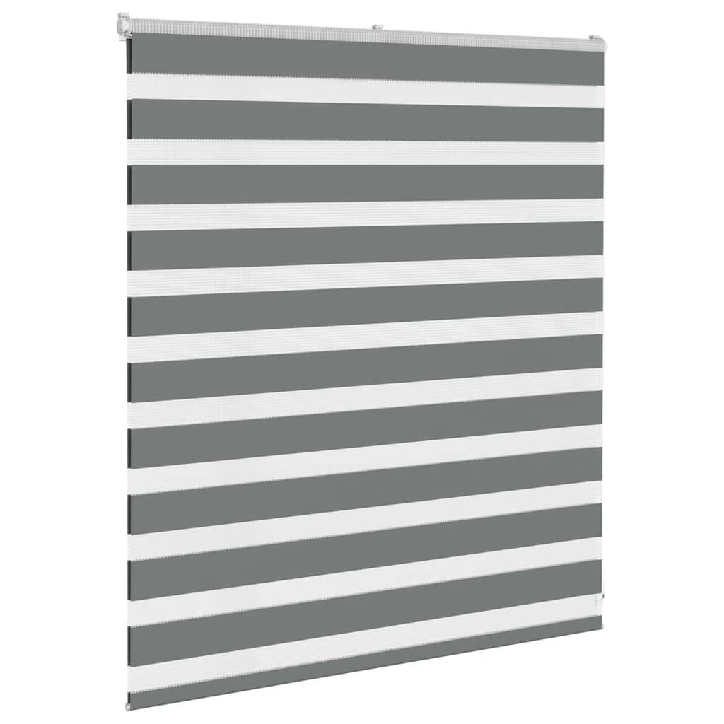 vidaXL Zebrarollo Dunkelgrau 130x100 cm Stoffbreite 125,9 cm Polyester