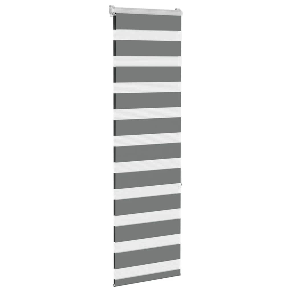 vidaXL Zebrarollo Dunkelgrau 40x150 cm Stoffbreite 35,9 cm Polyester