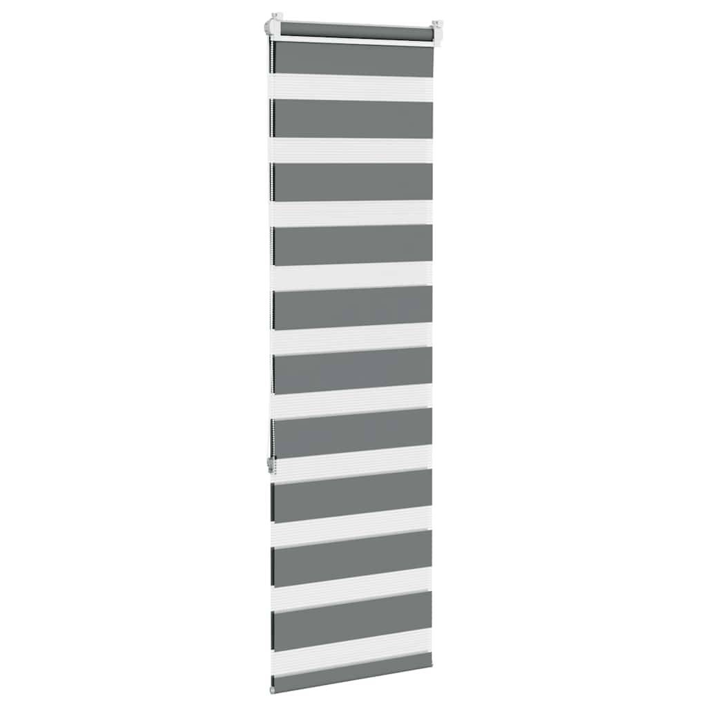 vidaXL Zebrarollo Dunkelgrau 40x150 cm Stoffbreite 35,9 cm Polyester