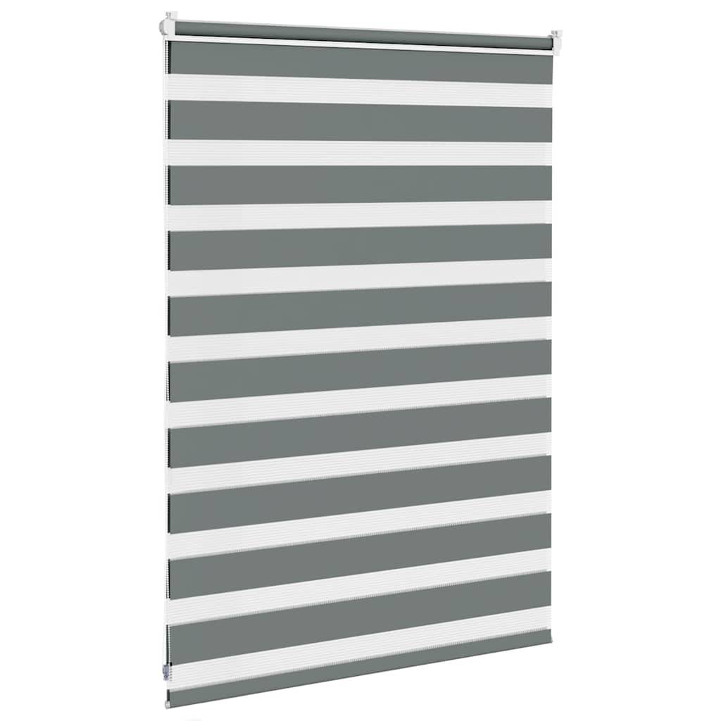 vidaXL Zebrarollo Dunkelgrau 95x100 cm Stoffbreite 90,9 cm Polyester