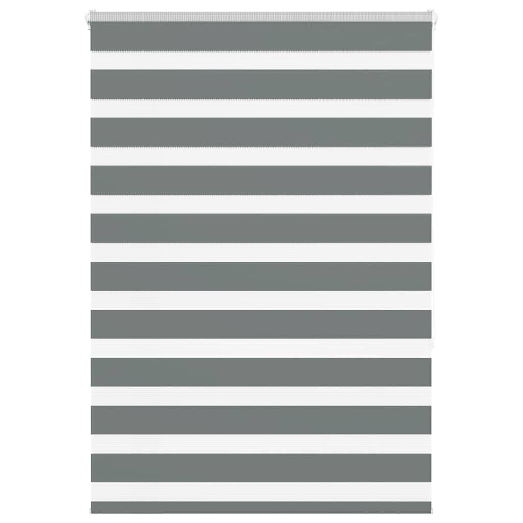 vidaXL Zebrarollo Dunkelgrau 110x150 cm Stoffbreite 105,9 cm Polyester