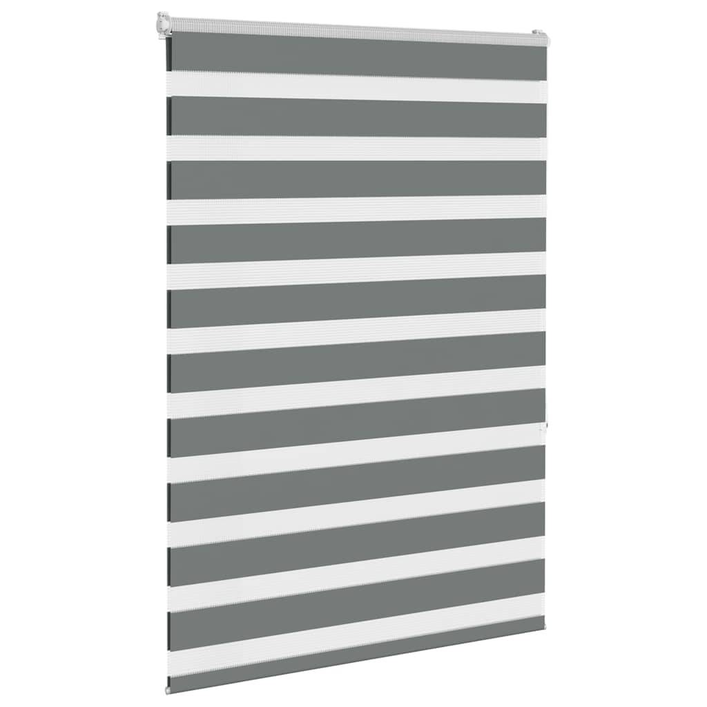 vidaXL Zebrarollo Dunkelgrau 110x150 cm Stoffbreite 105,9 cm Polyester