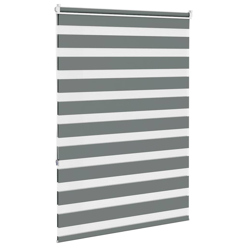 vidaXL Zebrarollo Dunkelgrau 115x150 cm Stoffbreite 110,9 cm Polyester