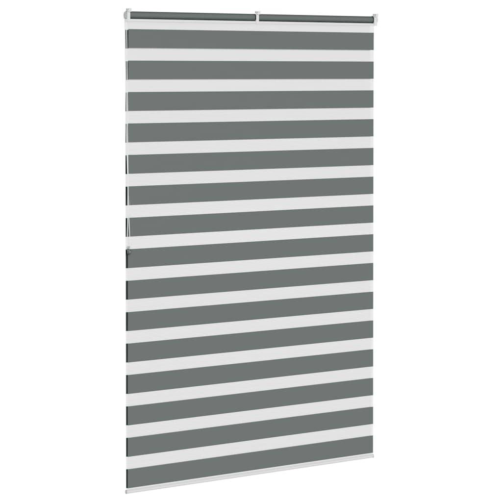 vidaXL Zebrarollo Dunkelgrau 145x200 cm Stoffbreite 140,9 cm Polyester