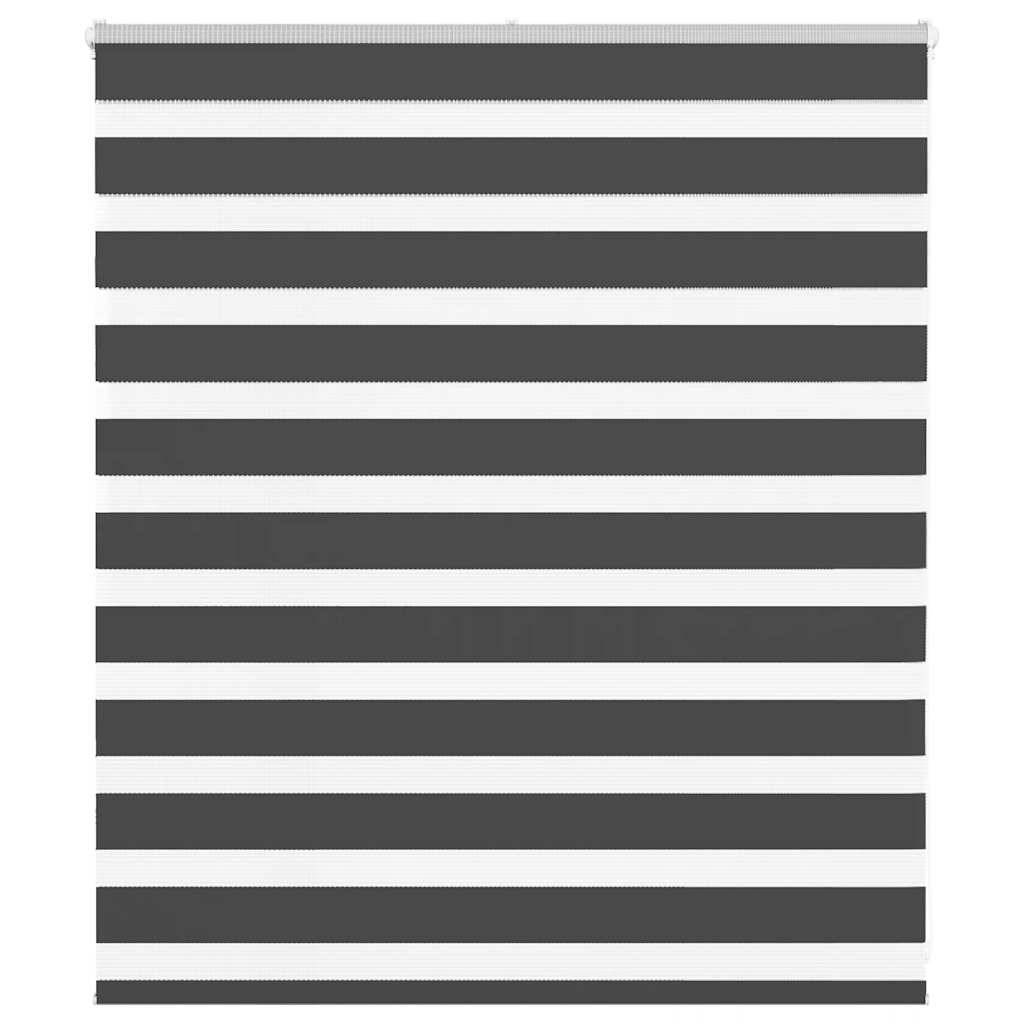 vidaXL Zebrarollo Schwarz 125x100 cm Stoffbreite 120,9 cm Polyester