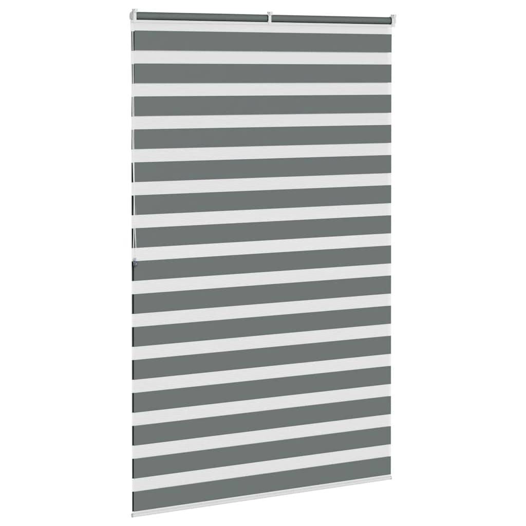 vidaXL Zebrarollo Dunkelgrau 150x200 cm Stoffbreite 145,9 cm Polyester