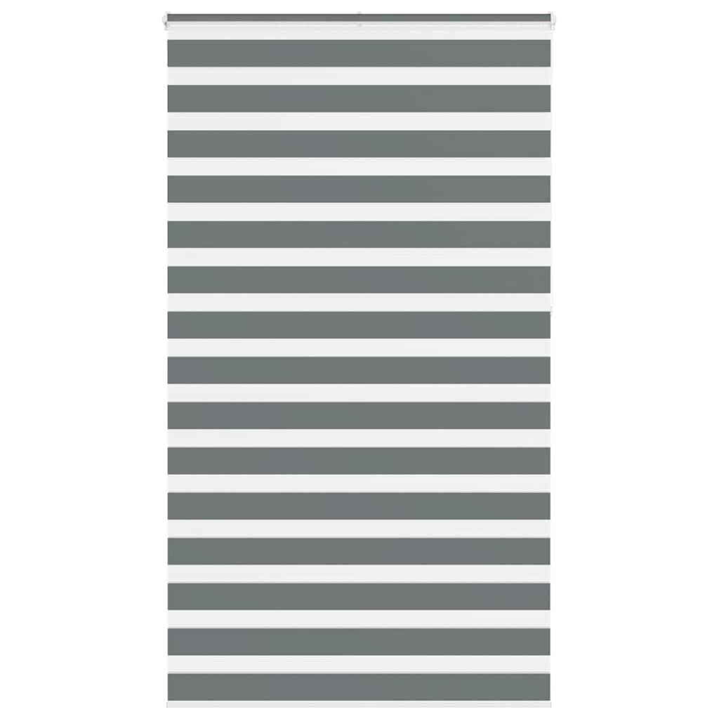 vidaXL Zebrarollo Dunkelgrau 135x230 cm Stoffbreite 130,9 cm Polyester