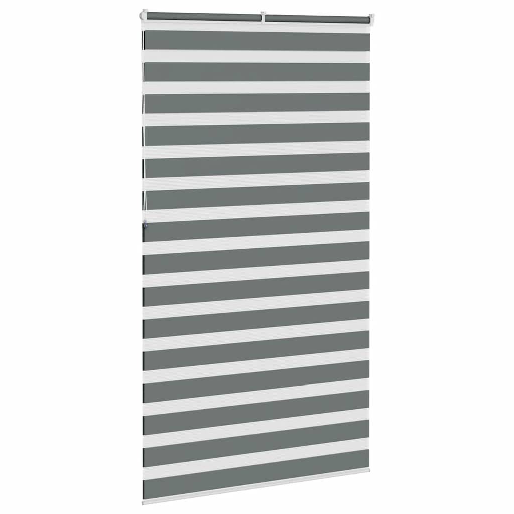 vidaXL Zebrarollo Dunkelgrau 135x230 cm Stoffbreite 130,9 cm Polyester