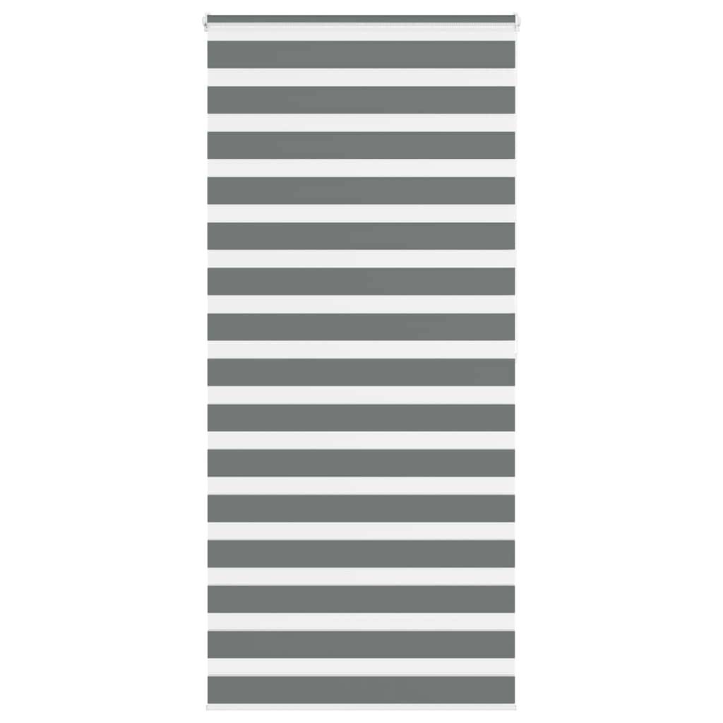 vidaXL Zebrarollo Dunkelgrau 110x200 cm Stoffbreite 105,9 cm Polyester