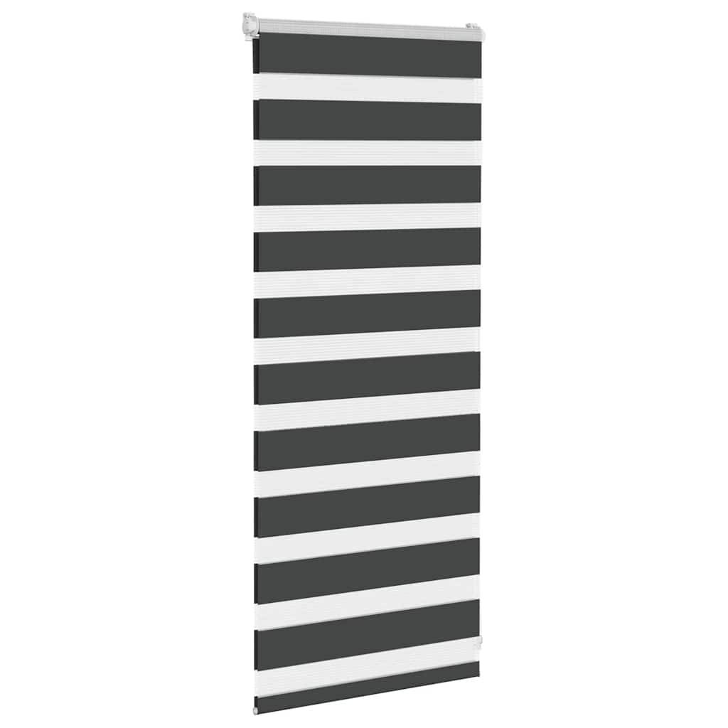 vidaXL Zebrarollo Schwarz 60x100 cm Stoffbreite 55,9 cm Polyester