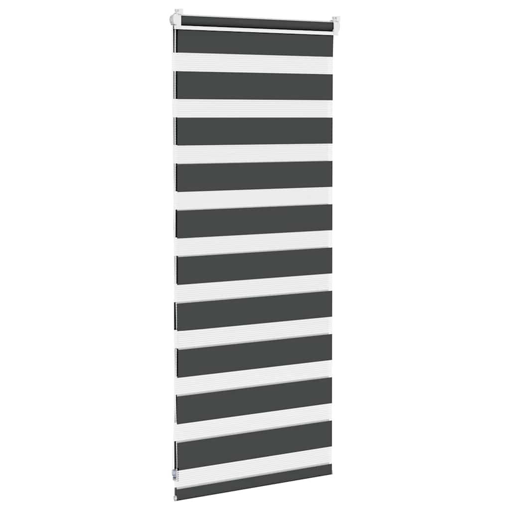 vidaXL Zebrarollo Schwarz 65x100 cm Stoffbreite 60,9 cm Polyester