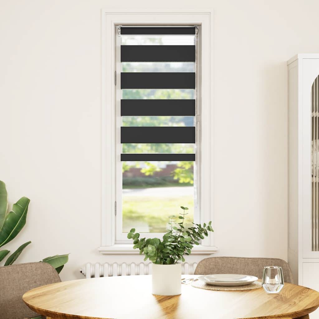 vidaXL Zebrarollo Schwarz 40x150 cm Stoffbreite 35,9 cm Polyester