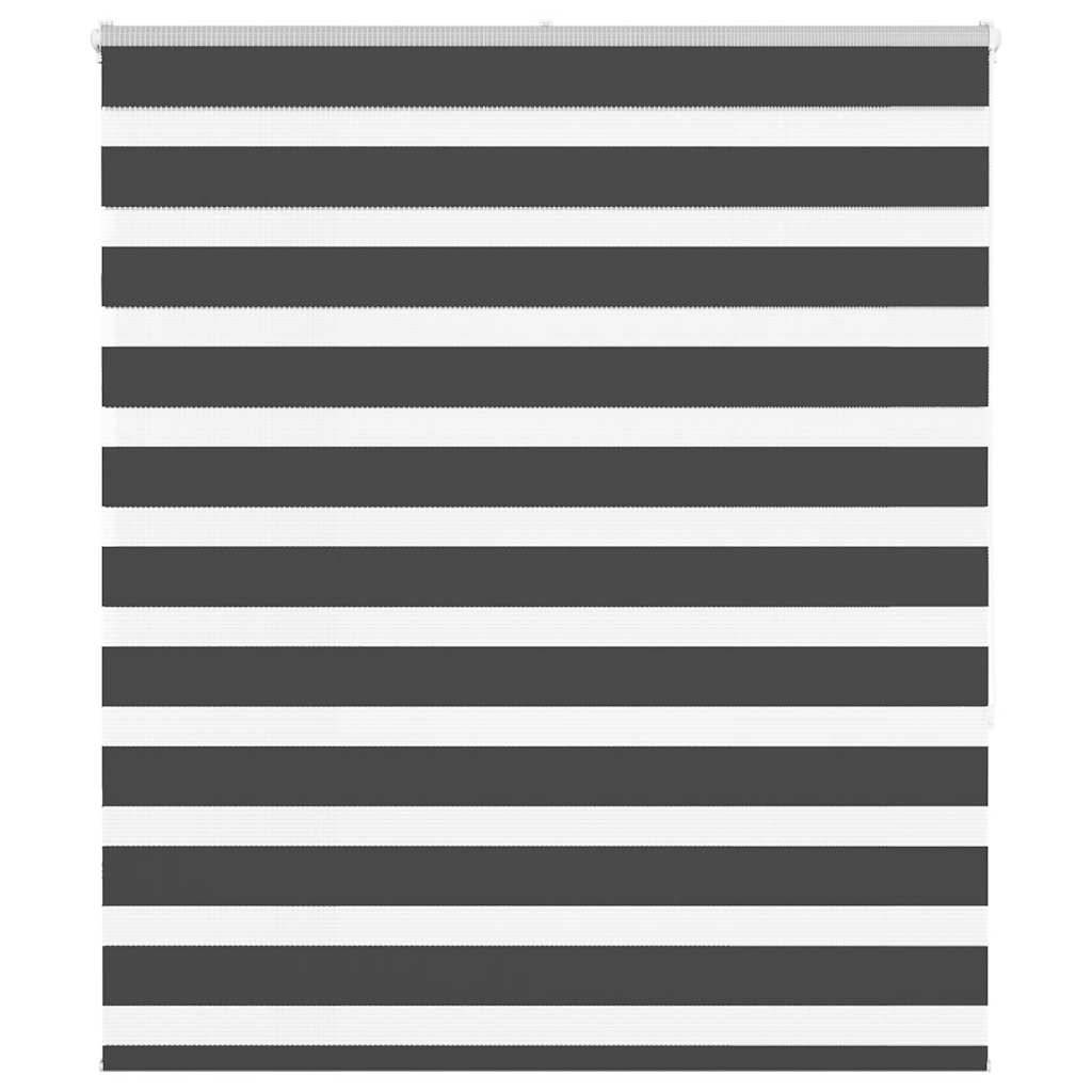 vidaXL Zebrarollo Schwarz 125x150 cm Stoffbreite 120,9 cm Polyester