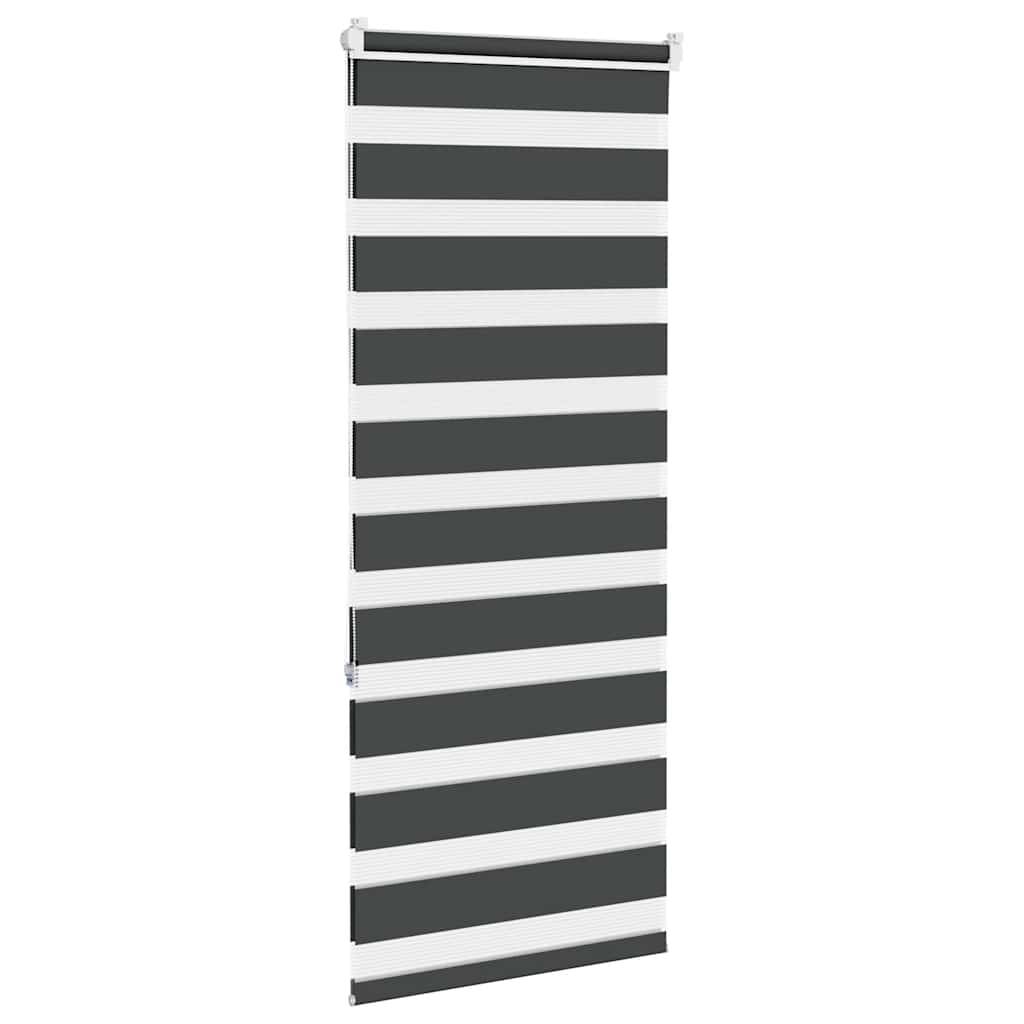 vidaXL Zebrarollo Schwarz 65x150 cm Stoffbreite 60,9 cm Polyester