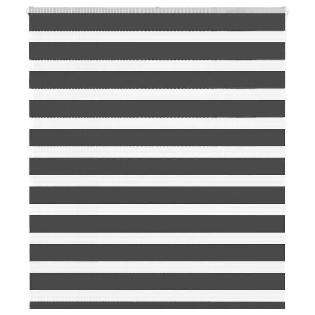 vidaXL Zebrarollo Schwarz 135x150 cm Stoffbreite 130,9 cm Polyester
