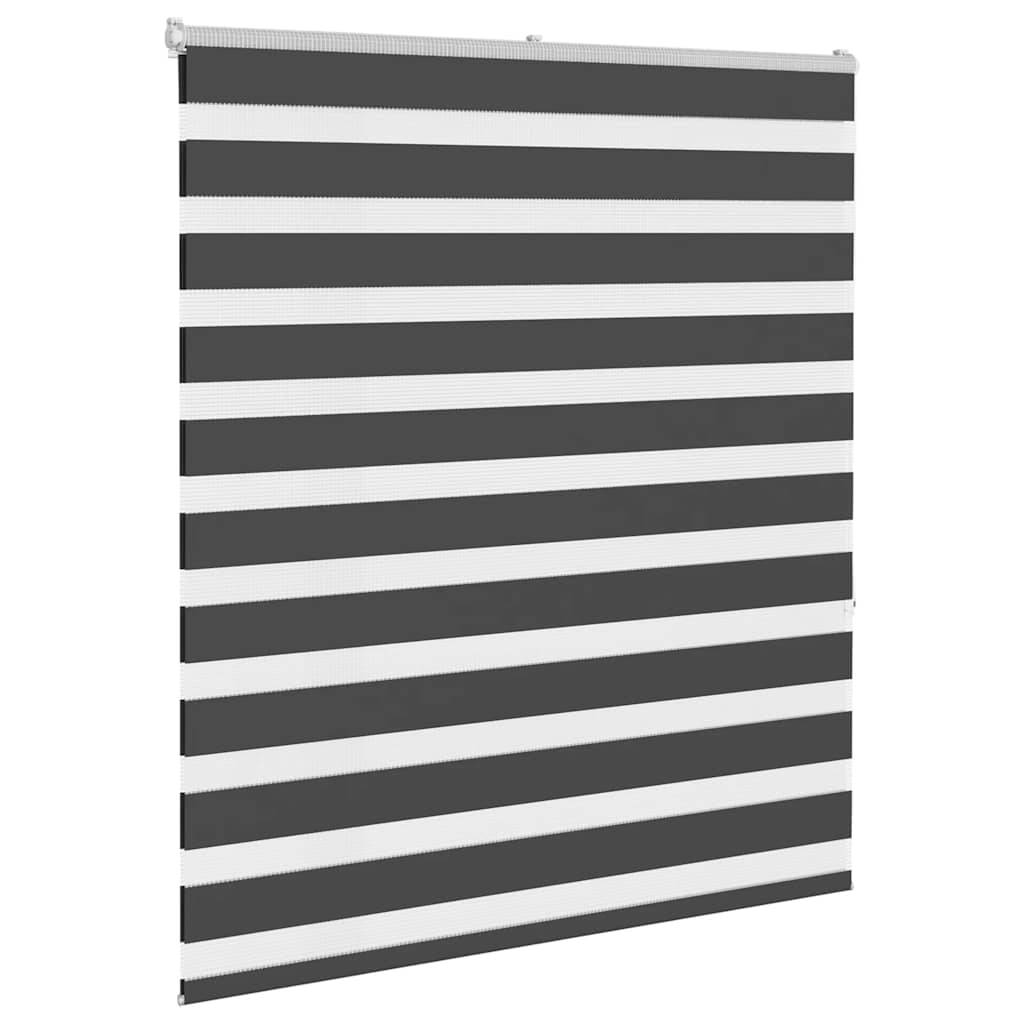 vidaXL Zebrarollo Schwarz 130x150 cm Stoffbreite 125,9 cm Polyester