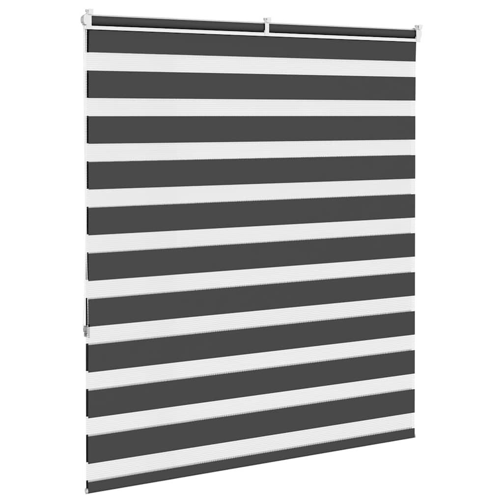 vidaXL Zebrarollo Schwarz 130x150 cm Stoffbreite 125,9 cm Polyester