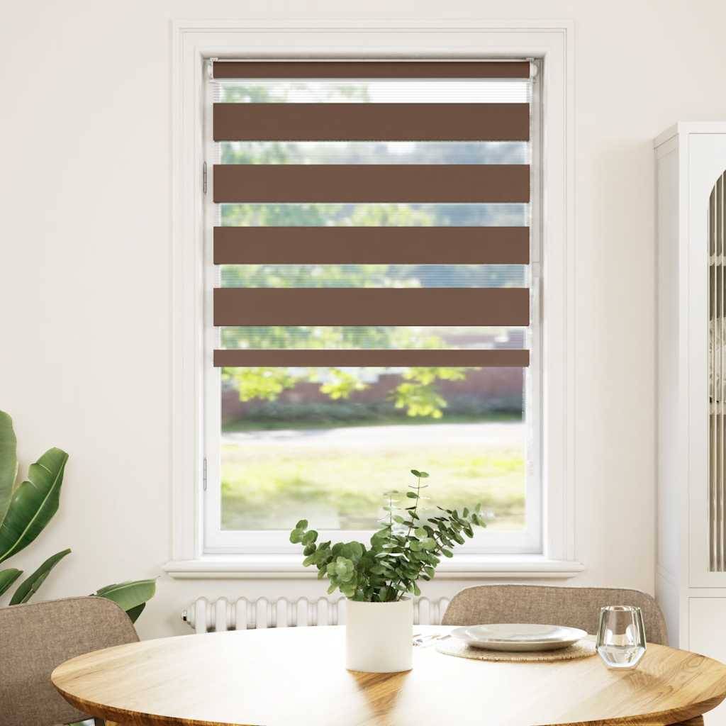 vidaXL Zebrarollo Braun 85x100 cm Stoffbreite 80,9 cm Polyester