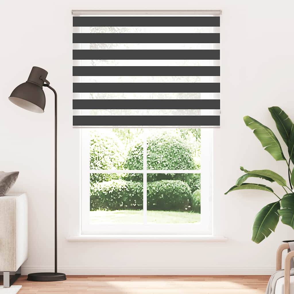 vidaXL Zebrarollo Schwarz 150x230 cm Stoffbreite 145,9 cm Polyester