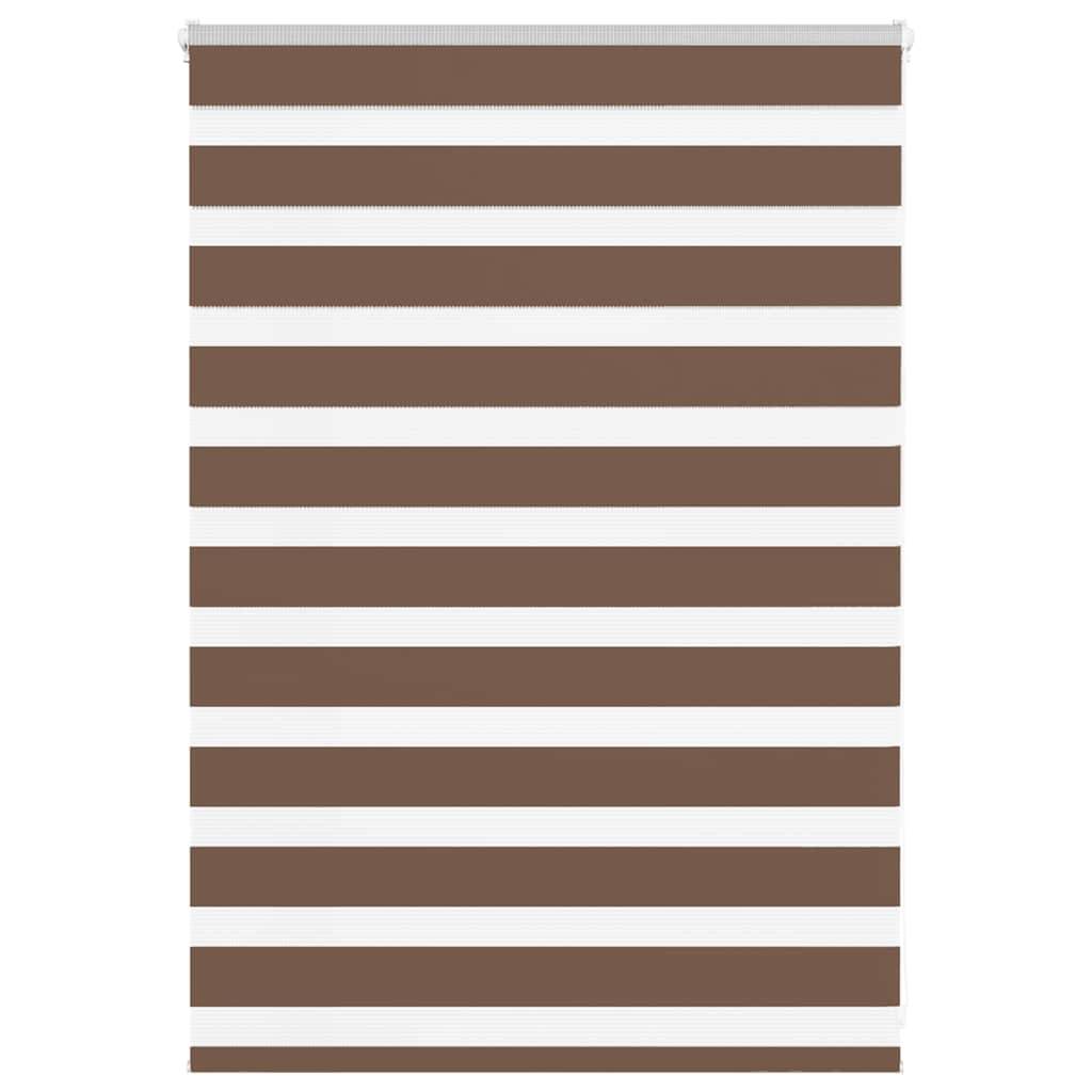 vidaXL Zebrarollo Braun 100x100 cm Stoffbreite 95,9 cm Polyester