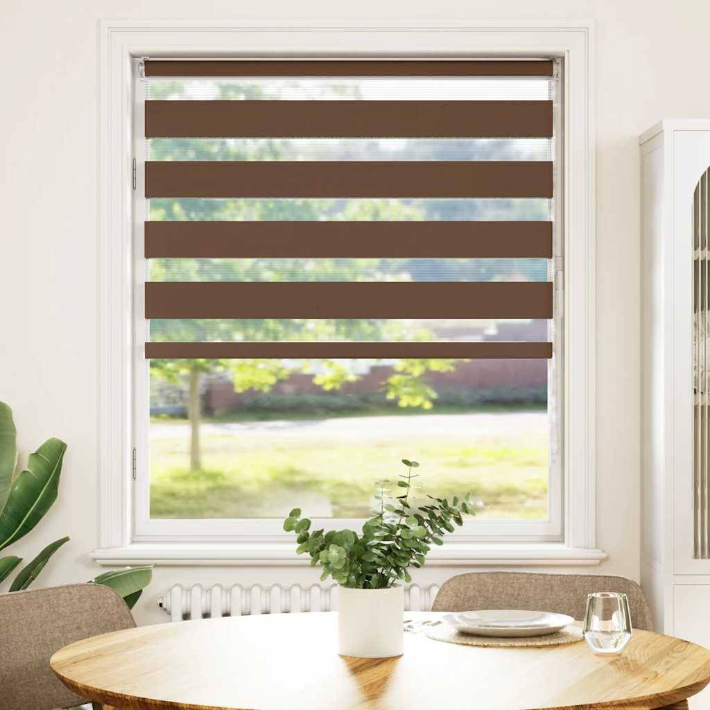 vidaXL Zebrarollo Braun 95x150 cm Stoffbreite 90,9 cm Polyester
