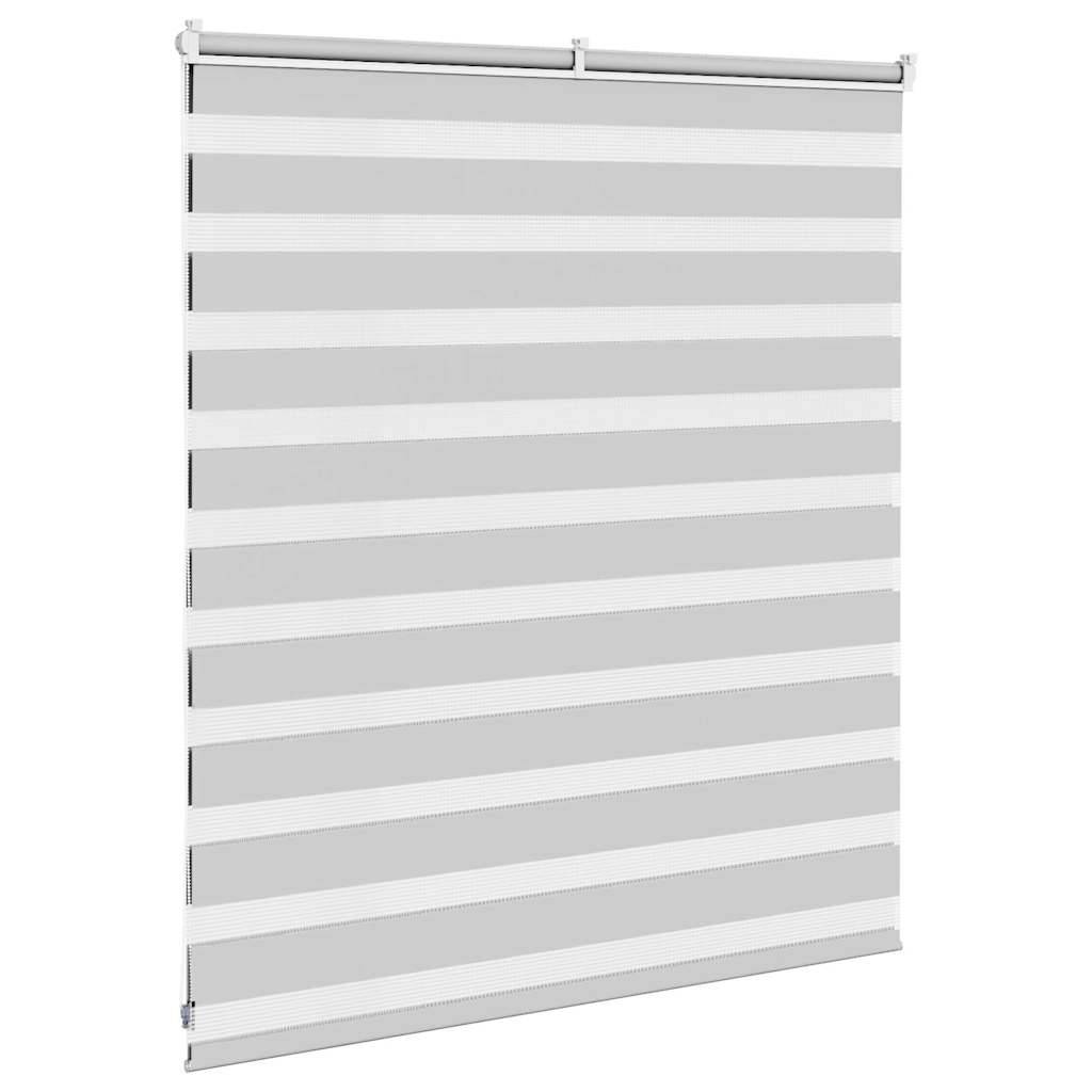 vidaXL Zebrarollo Hellgrau 125x100 cm Stoffbreite 120,9 cm Polyester