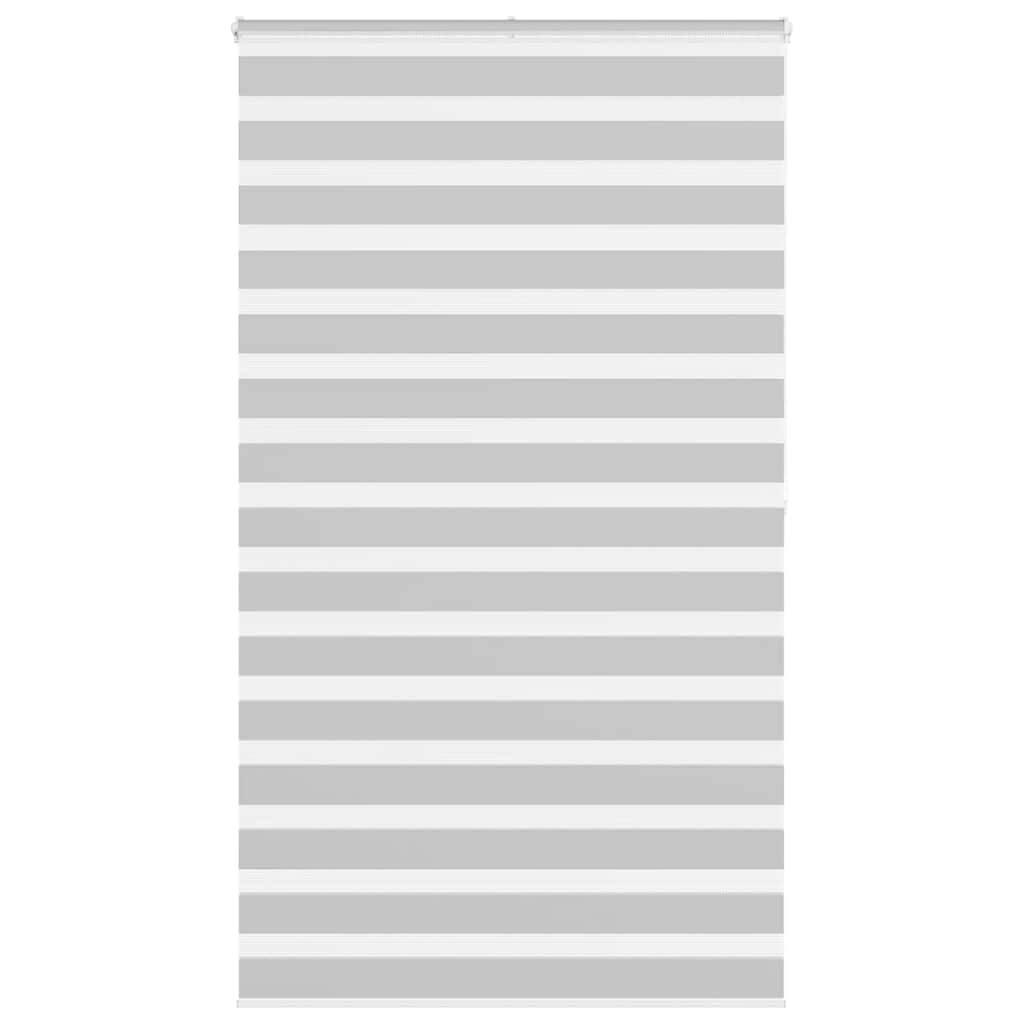 vidaXL Zebrarollo Hellgrau 135x200 cm Stoffbreite 130,9 cm Polyester