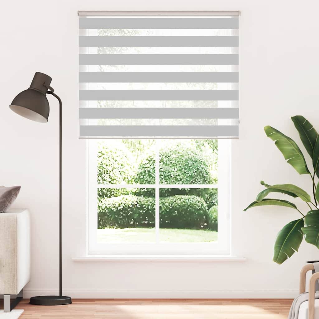 vidaXL Zebrarollo Hellgrau 145x230 cm Stoffbreite 140,9 cm Polyester
