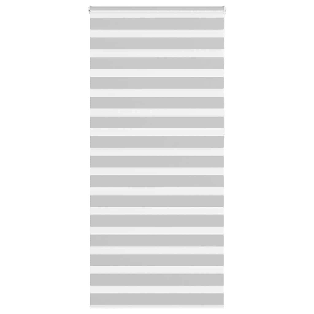 vidaXL Zebrarollo Hellgrau 115x230 cm Stoffbreite 110,9 cm Polyester