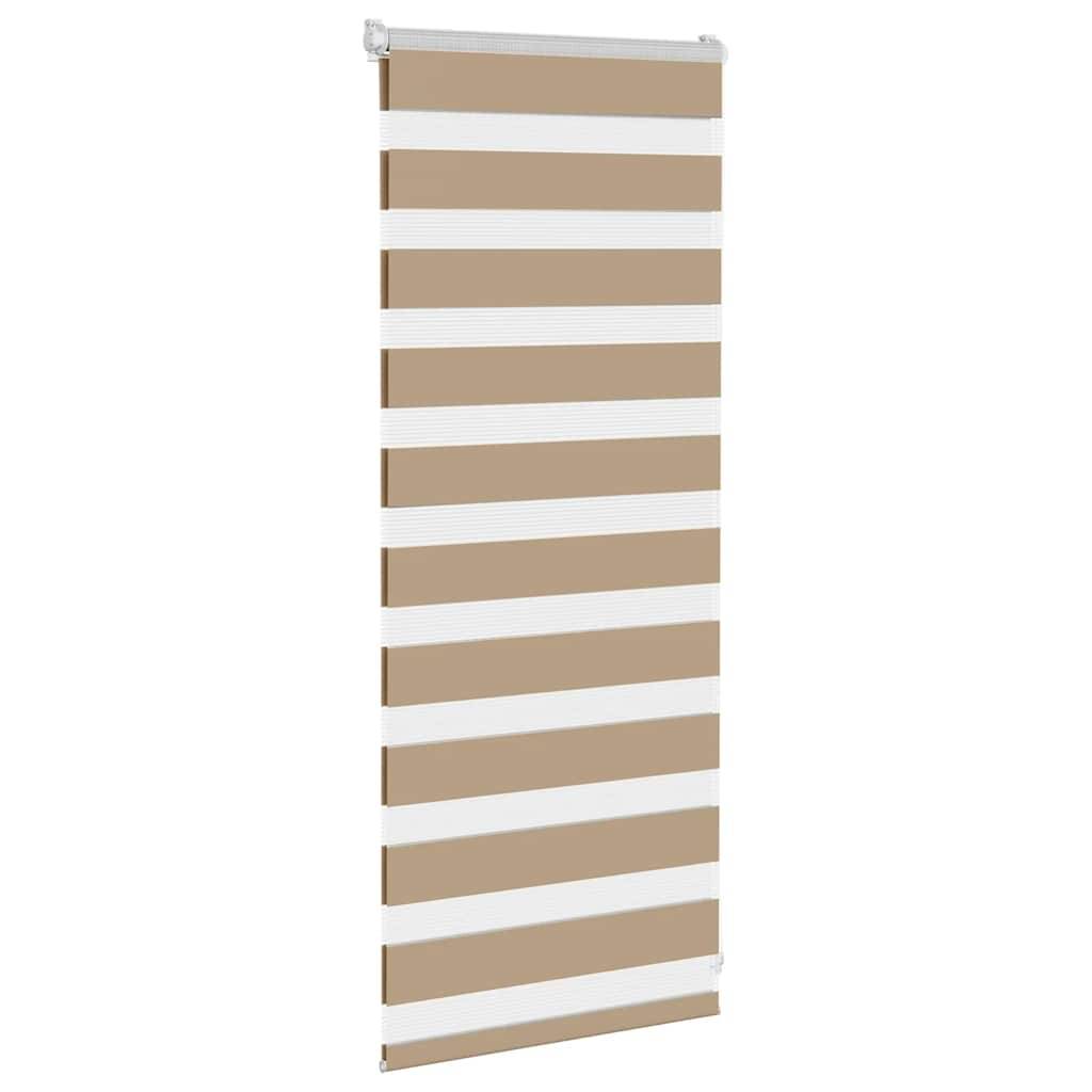 vidaXL Zebrarollo Sandbraun 55x100 cm Stoffbreite 50,9 cm Polyester