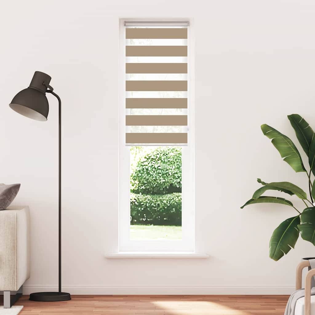 vidaXL Zebrarollo Sandbraun 65x230 cm Stoffbreite 60,9 cm Polyester