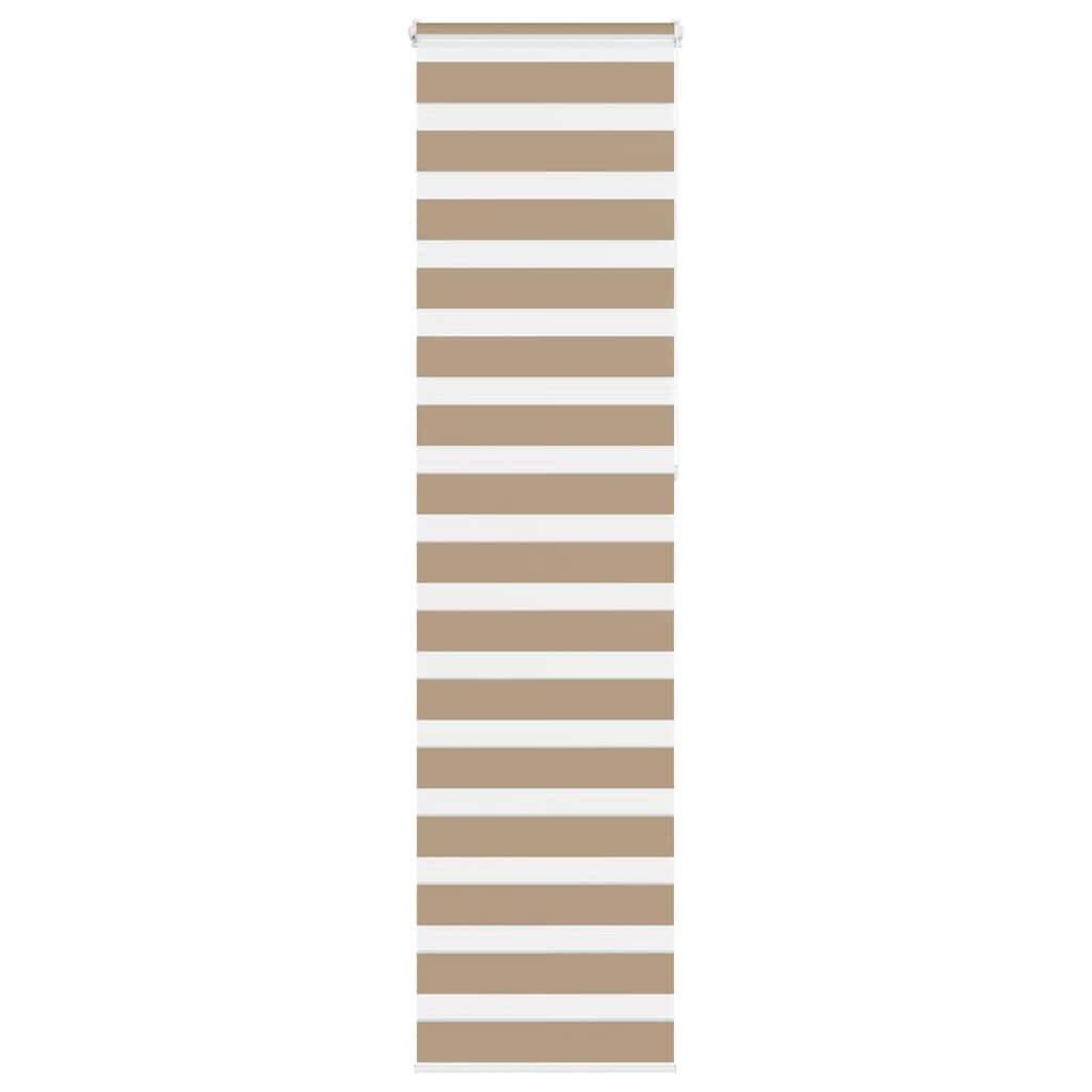 vidaXL Zebrarollo Sandbraun 55x230 cm Stoffbreite 50,9 cm Polyester