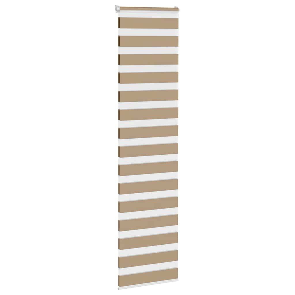vidaXL Zebrarollo Sandbraun 55x230 cm Stoffbreite 50,9 cm Polyester