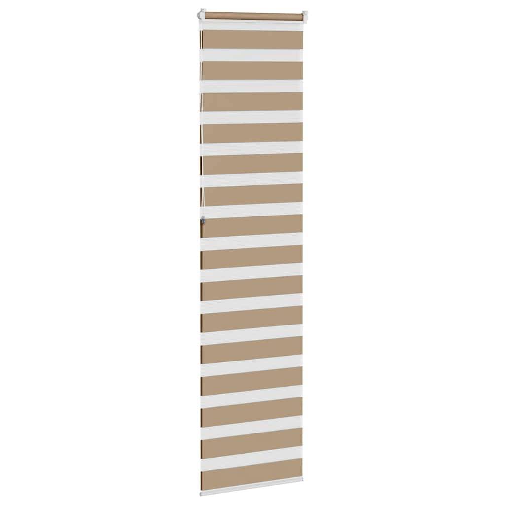 vidaXL Zebrarollo Sandbraun 55x230 cm Stoffbreite 50,9 cm Polyester