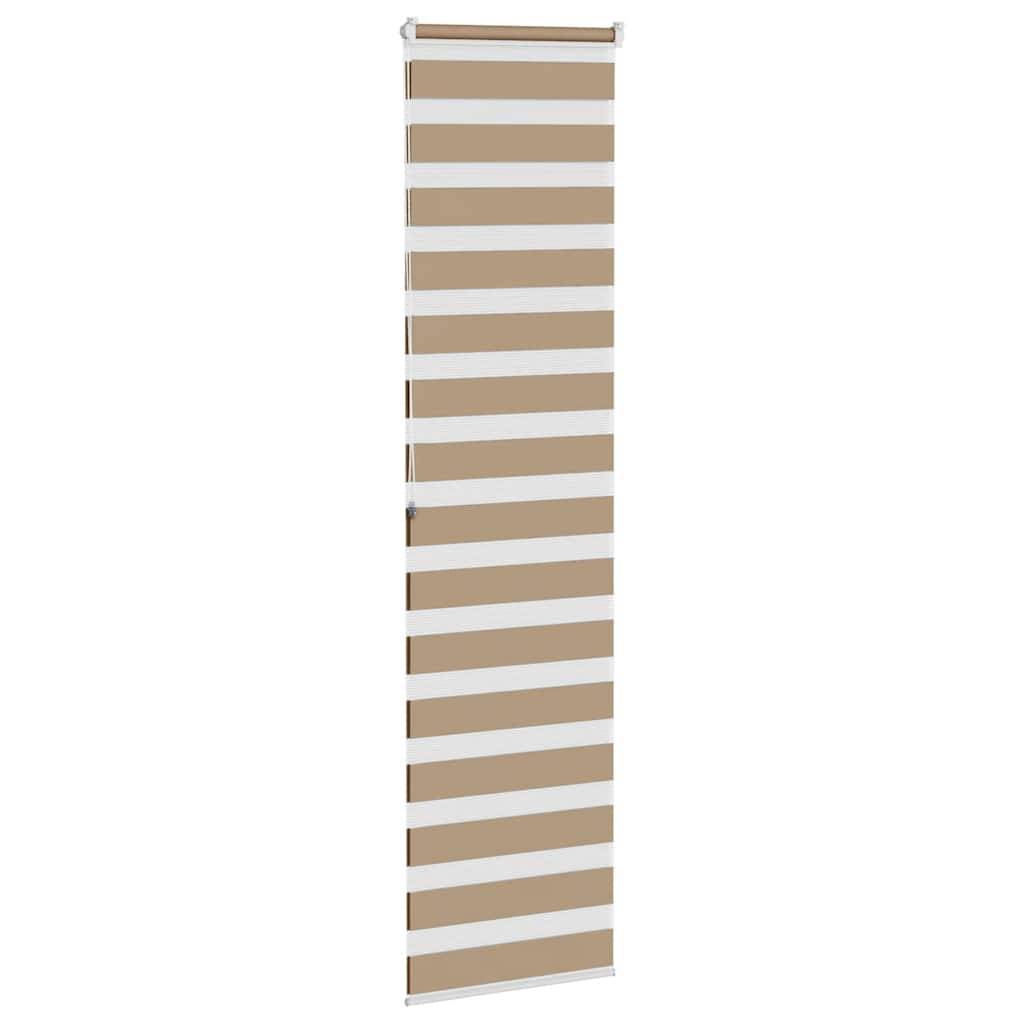 vidaXL Zebrarollo Sandbraun 60x200 cm Stoffbreite 55,9 cm Polyester
