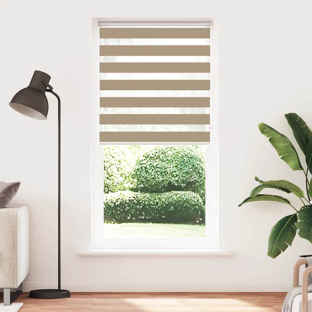 vidaXL Zebrarollo Sandbraun 115x200 cm Stoffbreite 110,9 cm Polyester