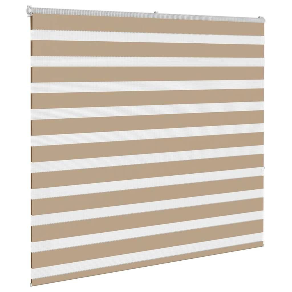 vidaXL Zebrarollo Sandbraun 160x150 cm Stoffbreite 155,9 cm Polyester
