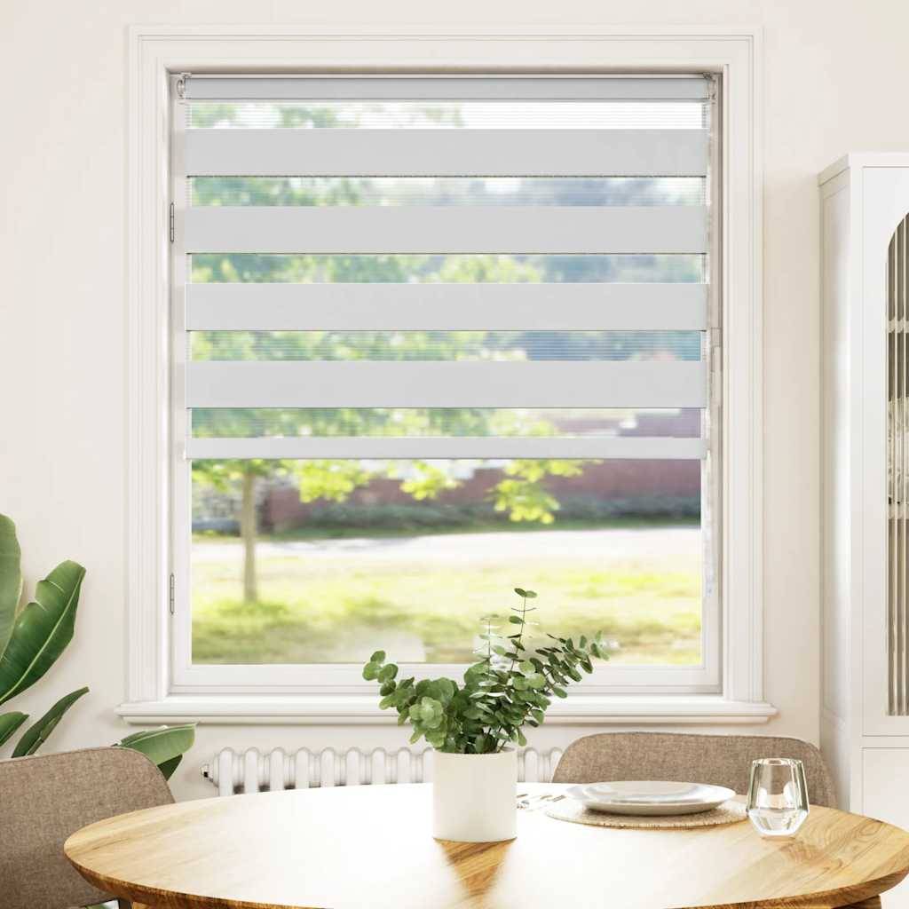vidaXL Zebrarollo Weiß 115x150 cm Stoffbreite 110,9 cm Polyester