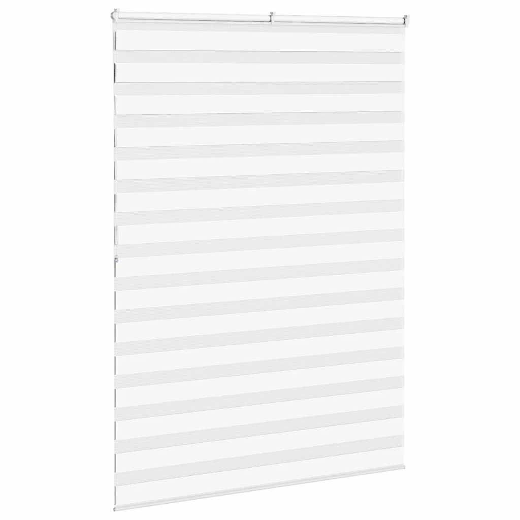vidaXL Zebrarollo Weiß 160x200 cm Stoffbreite 155,9 cm Polyester