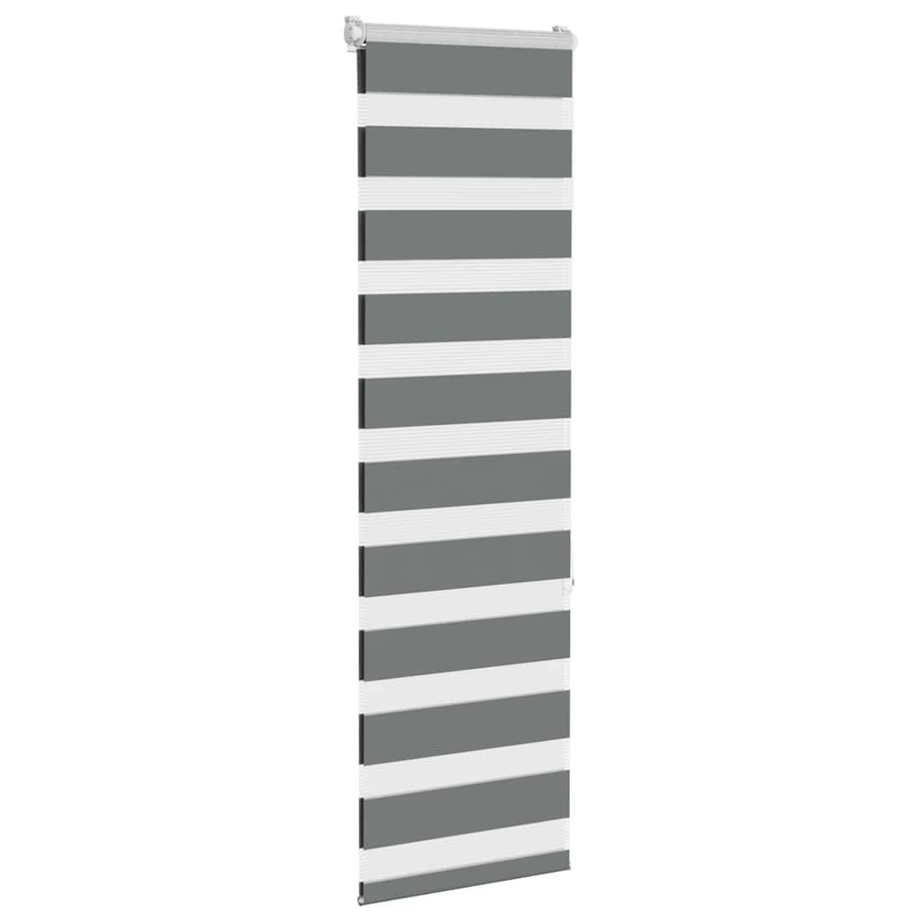 vidaXL Zebrarollo Dunkelgrau 45x150 cm Stoffbreite 40,9 cm Polyester