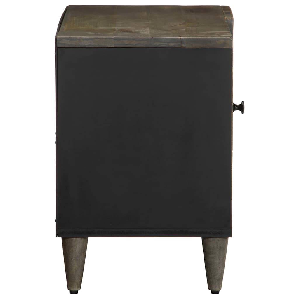 vidaXL TV-Schrank Hellgrau 80x31,5x46 cm Massivholz Mango