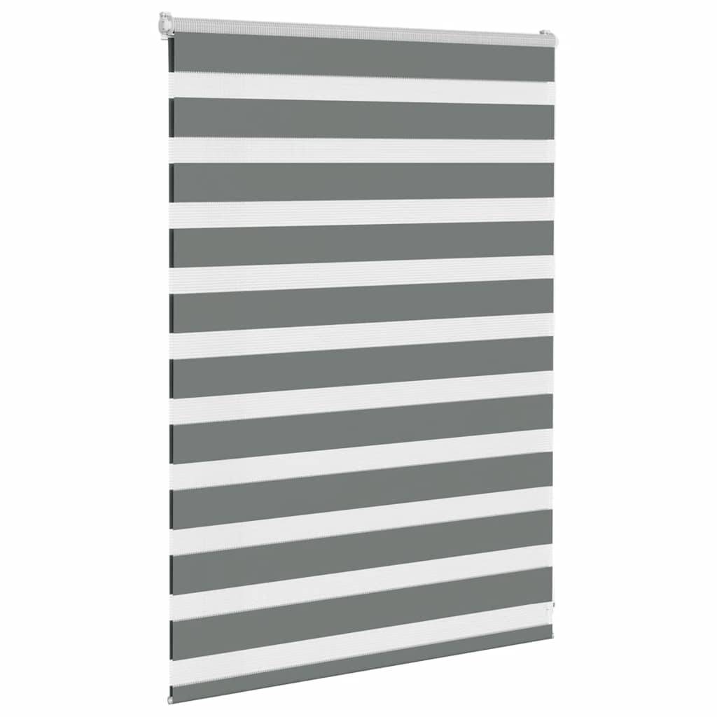 vidaXL Zebrarollo Dunkelgrau 115x100 cm Stoffbreite 110,9 cm Polyester